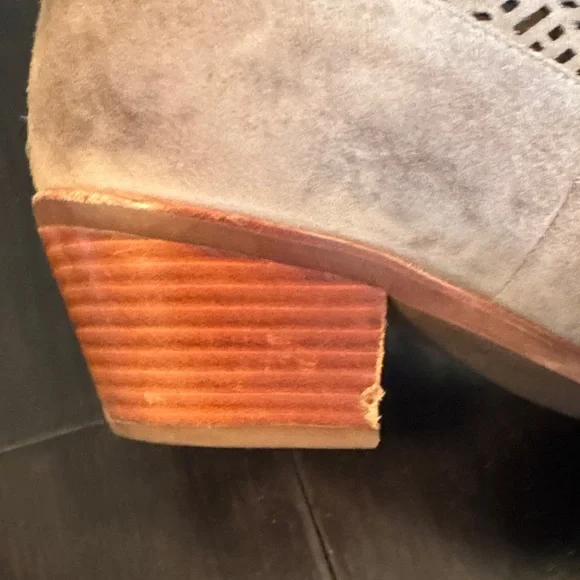 Women's Via Spiga Gray Suede Ankle Boots 9.5 - Picture 14 of 16